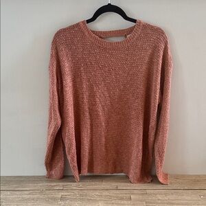 Open back Women's Sweater - Warm Coral Knit